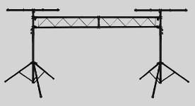 DJ Event Facade White/Black Scrims Aluminum Truss Booth 6.56' Arch truss  System